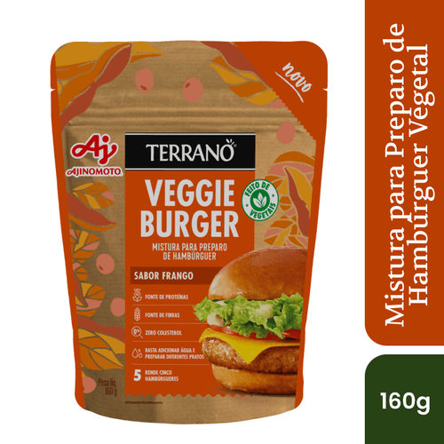 Mistura Para Preparo De Hambúrguer Vegetal Terrano® Veggie Burger Sabor Frango 160G