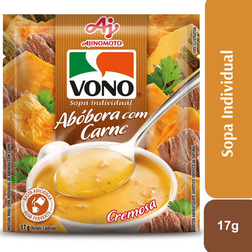 Sopa VONO® Individual Sabor Abóbora Com Carne 17G