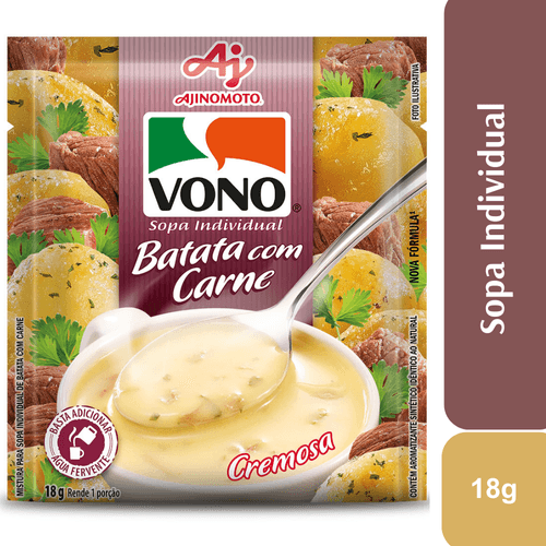 Sopa VONO® Individual Sabor Batata Com Carne 18G