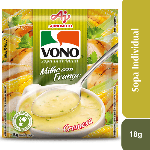 Sopa VONO® Individual Sabor Milho Com Frango 18G