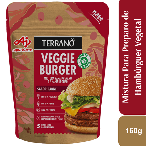 Mistura Para Preparo De Hambúrguer Vegetal Terrano® Veggie Burger Sabor Carne 160G