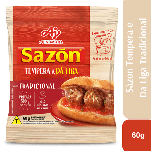 SAZÓN® Tempera E Dá Liga Sabor Tradicional 60G