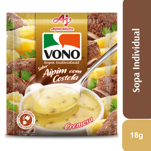 Sopa VONO® Individual Sabor Aipim Com Costela 18G