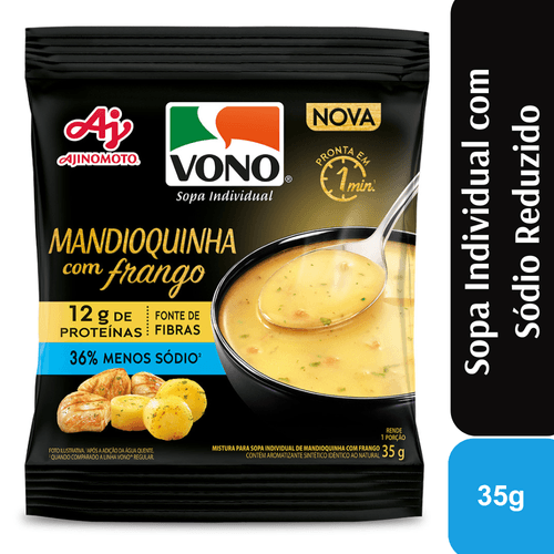 Sopa VONO® Proteína Sabor Mandioquinha com Frango 35G