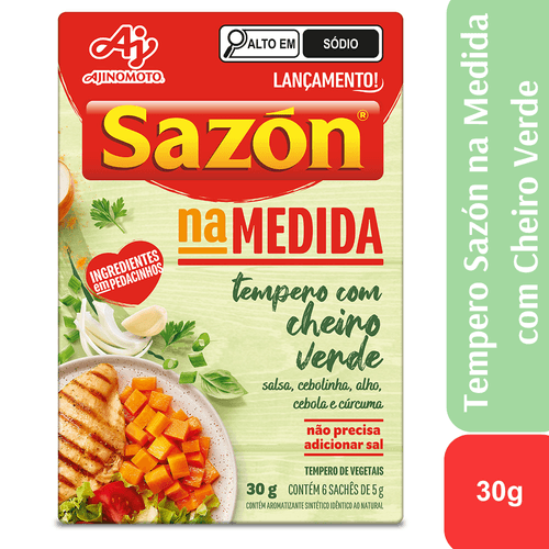 Tempero SAZÓN® Na Medida Com Cheiro Verde 30g