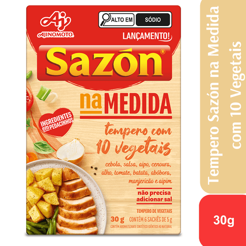 Tempero SAZÓN® Na Medida Com 10 Vegetais 30g